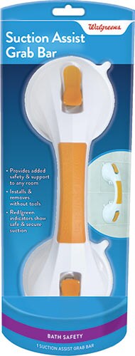 Suction grab bar